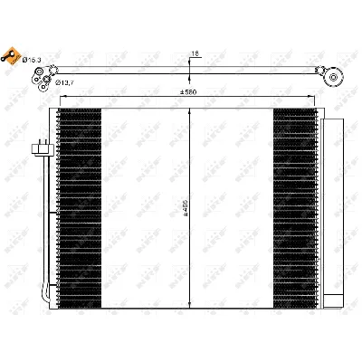 Kondenzator, klima-uređaj NRF NRF 35906 IC-C01322