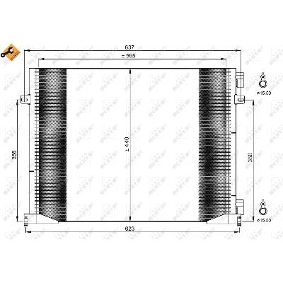 Kondenzator, klima-uređaj NRF NRF 35914 IC-C08825