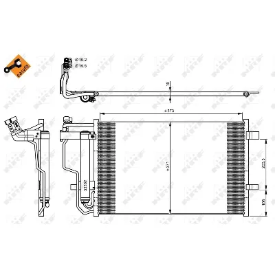 Kondenzator, klima-uređaj NRF NRF 35922 IC-C0EBFE