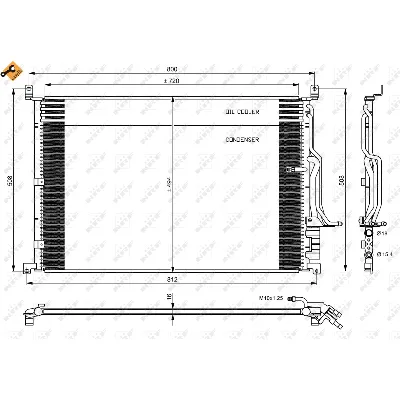 Kondenzator, klima-uređaj NRF NRF 35923 IC-C561D1