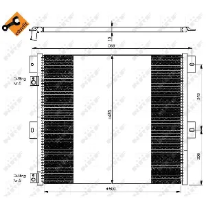 Kondenzator, klima-uređaj NRF NRF 35924 IC-C35EAF