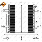 Kondenzator, klima-uređaj NRF NRF 35925 IC-C390B9