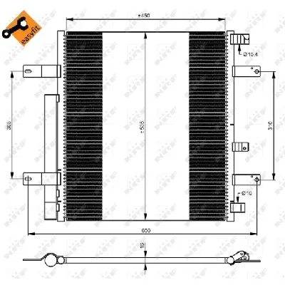 Kondenzator, klima-uređaj NRF NRF 35925 IC-C390B9