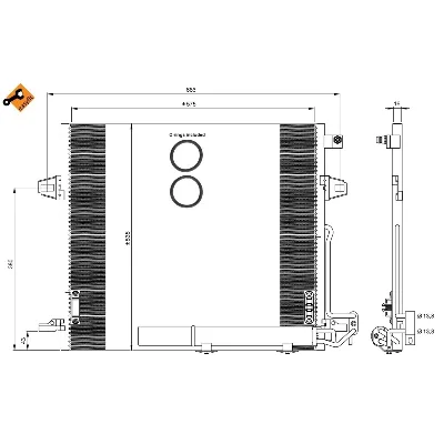 Kondenzator, klima-uređaj NRF NRF 35927 IC-C561D2
