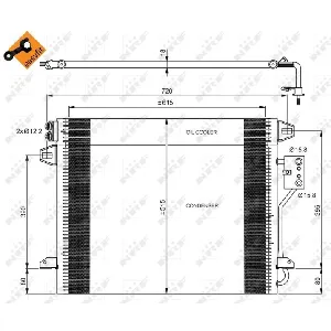 Kondenzator, klima-uređaj NRF NRF 35928 IC-C561D3
