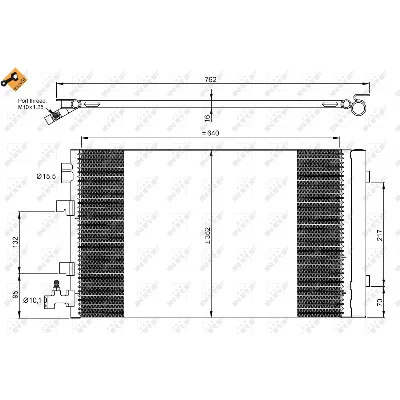 Kondenzator, klima-uređaj NRF NRF 35932 IC-C561D6