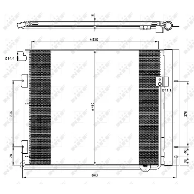 Kondenzator, klima-uređaj NRF NRF 35933 IC-C35EB1