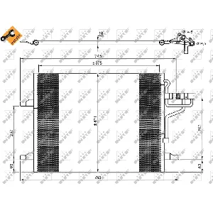 Kondenzator, klima-uređaj NRF NRF 35936 IC-C3A6F2