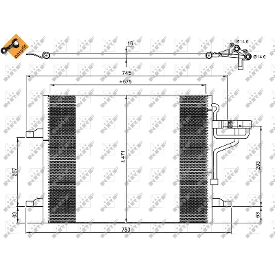Kondenzator, klima-uređaj NRF NRF 35936 IC-C3A6F2