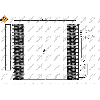 Kondenzator, klima-uređaj NRF NRF 35937 IC-C3A6F3