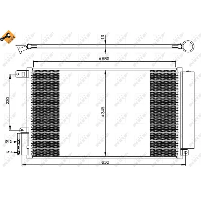 Kondenzator, klima-uređaj NRF NRF 35939 IC-C40350