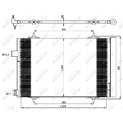 Kondenzator, klima-uređaj NRF NRF 35946 IC-C561DA