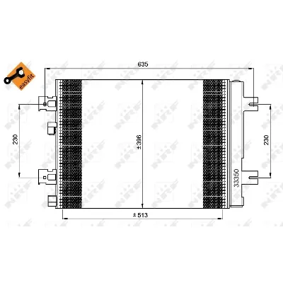 Kondenzator, klima-uređaj NRF NRF 35947 IC-C561DB