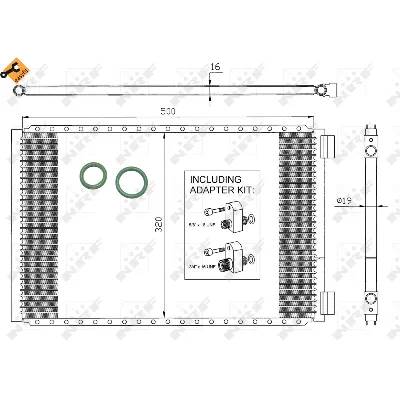 Kondenzator, klima-uređaj NRF NRF 35953 IC-BB0769