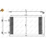 Kondenzator, klima-uređaj NRF NRF 35961 IC-C561DF