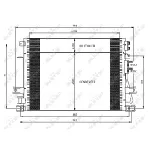 Kondenzator, klima-uređaj NRF NRF 35966 IC-C561E4