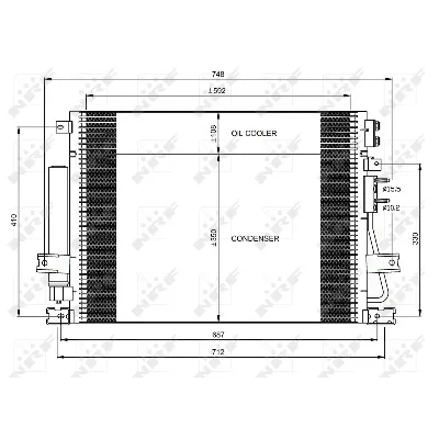 Kondenzator, klima-uređaj NRF NRF 35966 IC-C561E4