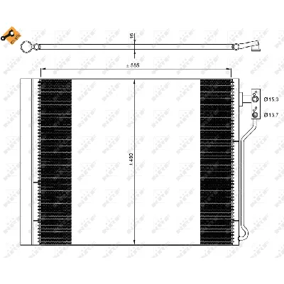 Kondenzator, klima-uređaj NRF NRF 35971 IC-D0D888
