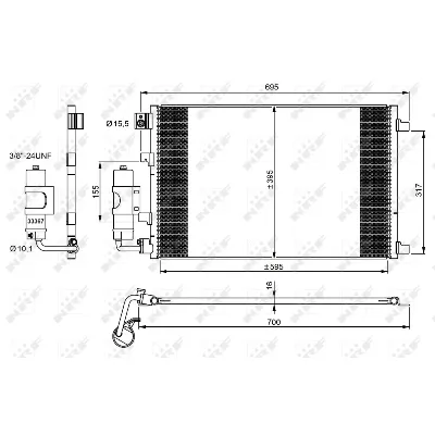 Kondenzator, klima-uređaj NRF NRF 35973 IC-D0B378