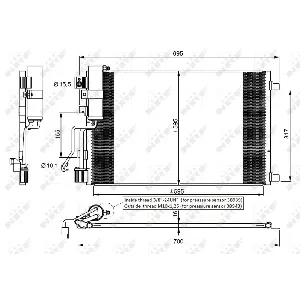 Kondenzator, klima-uređaj NRF NRF 35974 IC-D0B37C