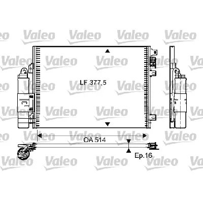 Kondenzator, klima-uređaj VALEO VAL814051 IC-BB8887