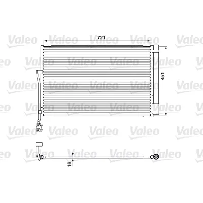 Kondenzator, klima-uređaj VALEO VAL814379 IC-D6D7A2