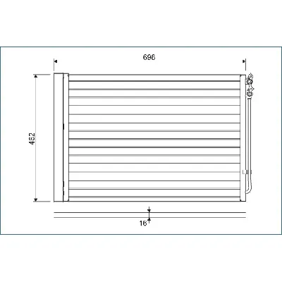 Kondenzator, klima-uređaj VALEO VAL814410 IC-E2F4EB