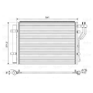 Kondenzator, klima-uređaj VALEO VAL822582 IC-G0TSDZ