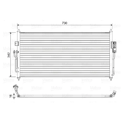 Kondenzator, klima-uređaj VALEO VAL822583 IC-G0TSE0