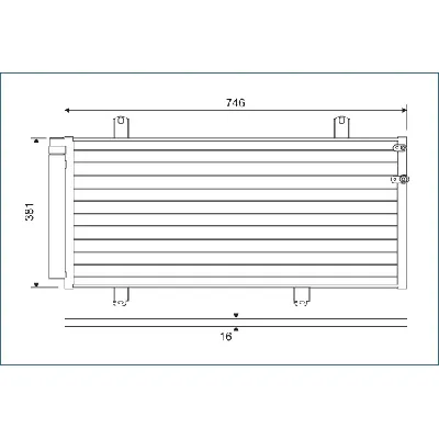 Kondenzator, klima-uređaj VALEO VAL822584 IC-G0TSE1