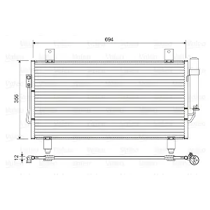 Kondenzator, klima-uređaj VALEO VAL822599 IC-G0TSED
