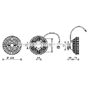 Kvačilo, ventilator hladnjaka AVA COOLING MNC071 AVA IC-F8BFED