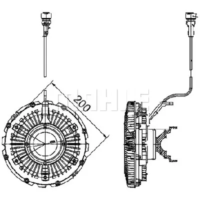 Kvačilo, ventilator hladnjaka MAHLE CFC 100 000P IC-G08DQN