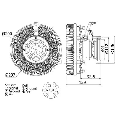 Kvačilo, ventilator hladnjaka MAHLE CFC 100 000S IC-G08DQO