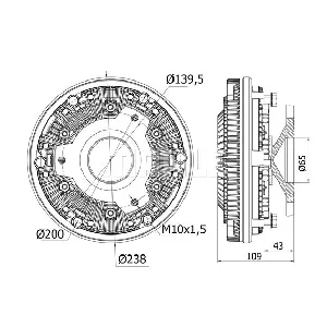 Kvačilo, ventilator hladnjaka MAHLE CFC 12 000S IC-G08DNX