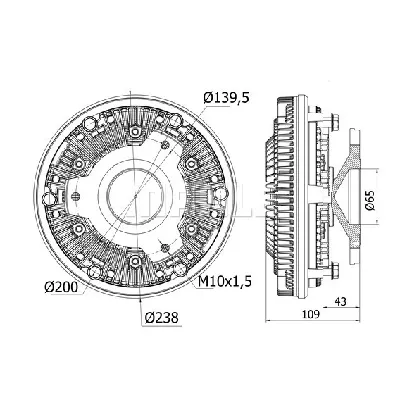 Kvačilo, ventilator hladnjaka MAHLE CFC 12 000S IC-G08DNX