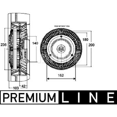 Kvačilo, ventilator hladnjaka MAHLE CFC 132 000P IC-G08F8V