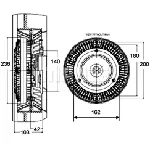 Kvačilo, ventilator hladnjaka MAHLE CFC 132 000P IC-G08F8V