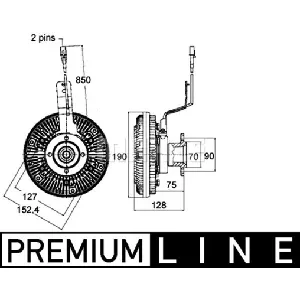 Kvačilo, ventilator hladnjaka MAHLE CFC 134 000P IC-G08F8W