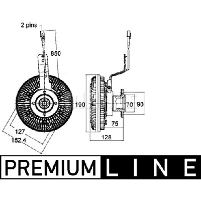 Kvačilo, ventilator hladnjaka MAHLE CFC 134 000P IC-G08F8W