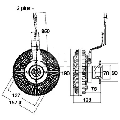 Kvačilo, ventilator hladnjaka MAHLE CFC 134 000P IC-G08F8W