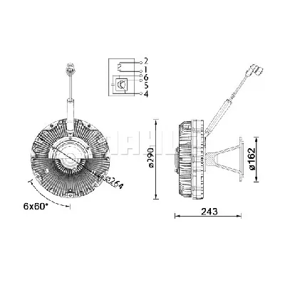 Kvačilo, ventilator hladnjaka MAHLE CFC 173 000P IC-G08F92