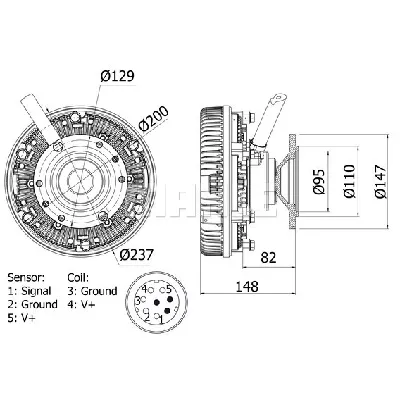 Kvačilo, ventilator hladnjaka MAHLE CFC 19 000S IC-G08DO3