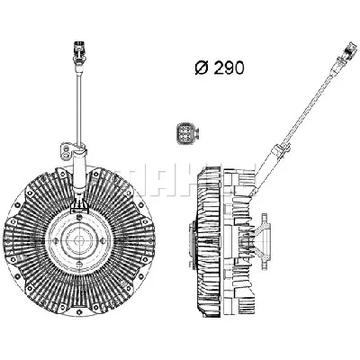 Kvačilo, ventilator hladnjaka MAHLE CFC 197 000P IC-G08F95