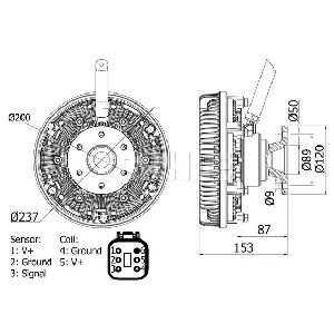 Kvačilo, ventilator hladnjaka MAHLE CFC 26 000S IC-G08DOA