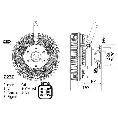 Kvačilo, ventilator hladnjaka MAHLE CFC 26 000S IC-G08DOA