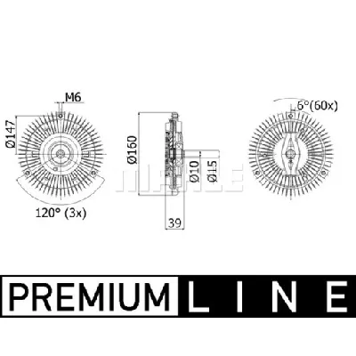 Kvačilo, ventilator hladnjaka MAHLE CFC 264 000P IC-G08HYU