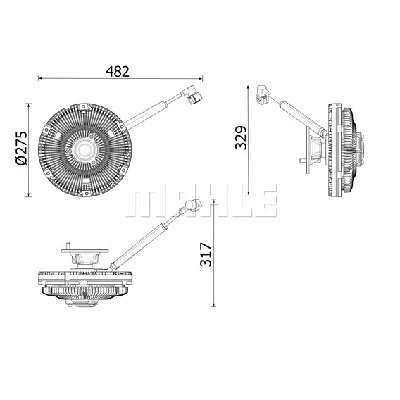 Kvačilo, ventilator hladnjaka MAHLE CFC 269 000P IC-G0W39R