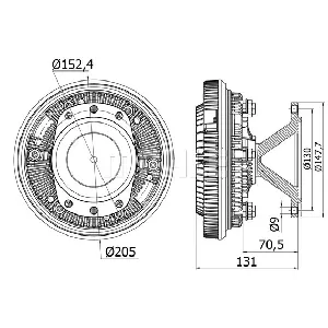Kvačilo, ventilator hladnjaka MAHLE CFC 42 000S IC-G08DOQ