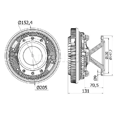 Kvačilo, ventilator hladnjaka MAHLE CFC 42 000S IC-G08DOQ